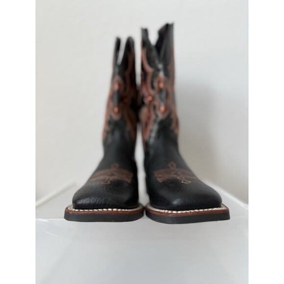 ARIAT Tombstone Men’s Black Cowboy Boot Western Leather Square Toe 7.5M Rodeo - Picture 4 of 9